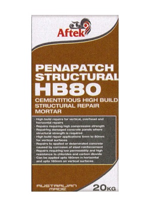 AFTEK PENAPATCH HB80 STRUCTURAL REPAIR MORTAR GREY 20KG